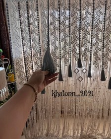 تصویر پرده مکرومه بافی رویش macrame