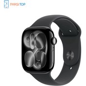 تصویر ساعت هوشمند 46 میلی متری اپل مدل Series 11 Aluminum Case با بند سیلیکونی 