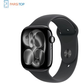 تصویر ساعت هوشمند 46 میلی متری اپل مدل Series 11 Aluminum Case با بند سیلیکونی 