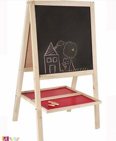 تصویر تخته سیاه و وایتبرد دوطرفه پایه دار 