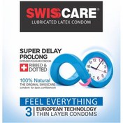 تصویر کاندوم مدل (Super Delay Prolong) Swisscare بسته 3 عددی 