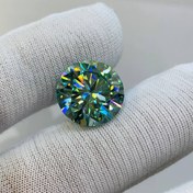 تصویر نگین موزانایت سایز 16 میلی‌متر 