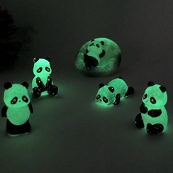 تصویر مجسمه دکوری خرس پاندا شبتاب 