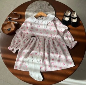 تصویر پیراهن گل صورتی 