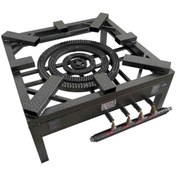 تصویر اجاق گاز پروفیلی چهار شعله بزرگ سایز 95*95 