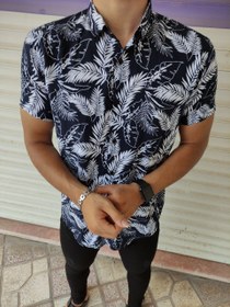 تصویر پیراهن هاوایی برگ سفید خاص و فوق العادهپی - S 