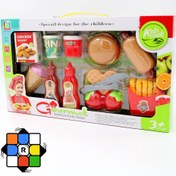 تصویر ست بازی فست فود همبرگر 