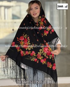 تصویر روسری ترکمنی پشمی اصیل 