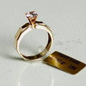 تصویر حلقه سولیتر طلا 