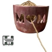 تصویر جا کاموایی سرامیکی مام | yarn bowl holder mom 