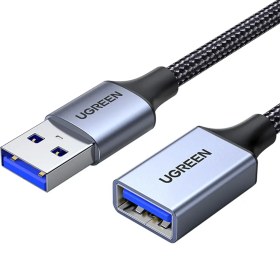 تصویر کابل افزایش USB3 برند UGREEN-10497 ( 2M + مشکی ) 