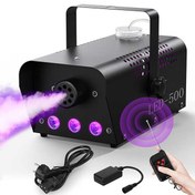 تصویر نور و مه ساز مهمانی RGB Fog Machine, 500 W Mini Smoke Machine with RGB Mixed Colour LED 