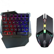 تصویر کیبورد و موس مخصوص بازی جکنگ مدل JK-913 اصلی JEQANG JK-913 ONE-HANDED GAMING Keyboard AND MOUSE