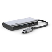 تصویر مبدل چندپورت 4 در 1 USB-C Hub بلکین مدل AVC006btSGY - پوزیترون 