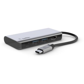 تصویر مبدل چندپورت 4 در 1 USB-C Hub بلکین مدل AVC006btSGY - پوزیترون 