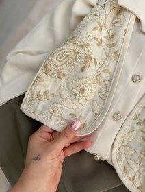 تصویر ست پوشاک دخترانه سه تیکه سوزن دوزی 