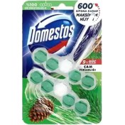 تصویر خوشبوکننده توالت فرنگی دامستوس Domestos Power 5 Rimblock با رایحه درخت کاج بسته 8 عددی 