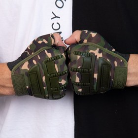 تصویر دستکش ورزشی نیم بند چریک کد 23665 Half strap club gloves