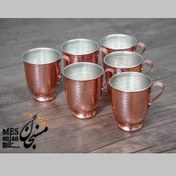 تصویر لیوان مسی چکشی ست سه تایی 
