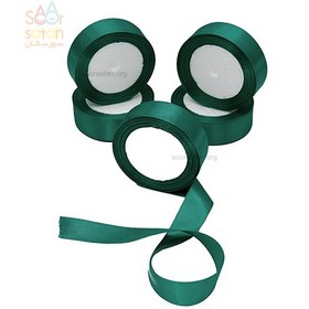 تصویر روبان دو و نیم سانتی ساتن سبز زمردی 25 یارد 