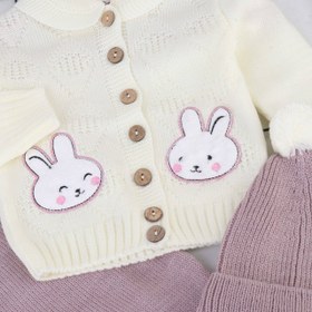 تصویر سه تیکه گلدوزی خرگوش 