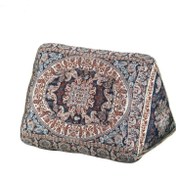 تصویر پشتی مثلثی سنتی ترمه شاهسوند سرمه ای 