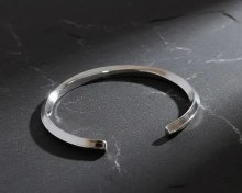 تصویر بنگل پیچ مردانه استیل نقره ای 