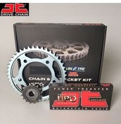 تصویر ست کلاچ موتورسیکلت زنجیر چرخ YAMAHA XT R 125CC CHAIN: JT 428ORING GOLD 128 دنده جلو: 14T عقب: SUNSTA JT 