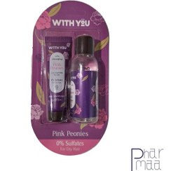 تصویر پک مسافرتی شامپو و نرم کننده موی سر پیونی ویت یو 