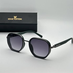 تصویر عینک آفتابی مارک دار مردانه و زنانه لویی ویتون C485 همراه کیف کاور دستمال - مشکی Louis VUITTON UV400