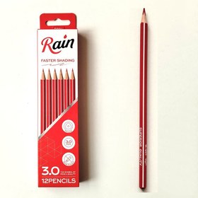 تصویر مداد قرمز راین Rain R-607 تعداد 6 عددی 