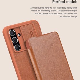 تصویر کیف چرمی محافظ دوربین دار Samsung Galaxy A54 مارک نیلکین مدل Qin Pro Leather Case Samsung Galaxy A54 Nillkin Qin Pro Leather Case