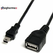 تصویر کابل تبدیل ۵ پین به مادگی USB پی نت به طول ۳۰ سانتی متر 