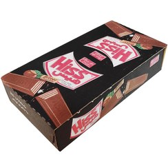 تصویر ویفر با روکش کاکائو تلخ هیس شیرین عسل - 21 گرم بسته 24 عددی 