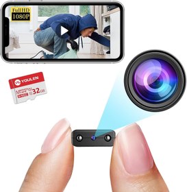 تصویر رایگان 32G کوچکترین دوربین بی‌سیم، دوربین امنیتی وای فای HD1080P، مانیتور کودک، دوربین کوچک، دوربین پرستار بچه با دید در شب، تشخیص حرکت، مشاهده از راه دور ذخیره‌سازی ابری برای امنیت با اپلیکیشن اندروید iOS - ارسال 20 روز کاری ا Free 32G Smallest Wireless Camera,HD1080P WiFi Security Camera, Baby Monitor,Mini Camera,Nanny Cam with Night Vision,Motion Detection,Cloud Storage Remote Viewing for Security withiOS Android APP Free 32G Smallest Wireless Camera,HD1080P WiFi Security Camera, Baby Monitor,Mini Camera,Nanny Cam with Night Vision,Motion Detection,Cloud Storage Remote Viewing for Security withiOS Android APP