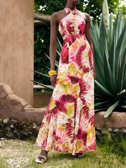 تصویر پیراهن ساحلی آبرنگی 