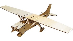تصویر پازل سه بعدی چوبی هواپیما ملخی 