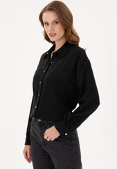 تصویر شومیز زنانه مشکی یو اس پولو 