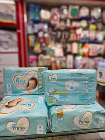 تصویر پوشک سایز صفر نوزاد برند prima pampers 