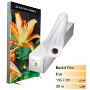 تصویر رول بک لایت چاپ از پشت 140 میکرون عرض 106.7 Backlit roll, printed from the back, 140 microns, width 106.7