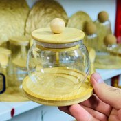 تصویر قندان پیرکس درب بامبو 