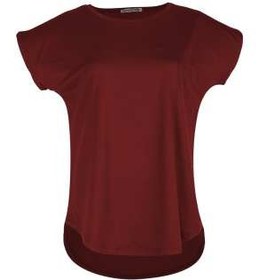 تصویر تی شرت زنانه افراتین کد 2517 رنگ زرشکی 