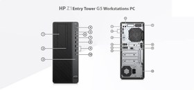 تصویر کیس اچ پی تاور گرافیکدار Case HP Z1 G5 Workstation i5 Gen9 Case HP Z1 Entry Tower Workstation G5