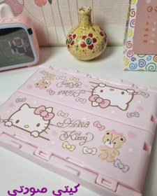 تصویر سبد کرومی شیری و صورتی 