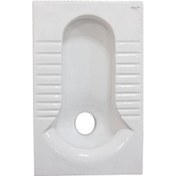 تصویر کاسه توالت ایرانی(زمینی) مدل تیتان خط‌دار کوچک برند چینی بهداشتی گاتریا(چینی‌نام) 