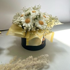 تصویر باکس گل شمع بابونه هدیه تولد هدیه ماندگار Box Flower