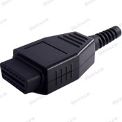 تصویر کانکتور 16پین اوبی دی مادگی مشکی با محافظ سیم REFACO OBDII CONNECTOR 16PIN FEMALE BLACK WITH WIRE PROTECTOR دیاگ DEBUG RFOBFB-1 