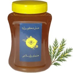 تصویر عسل طبیعی گون گز + برگه آزمایش 