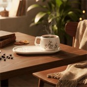 تصویر ماگ و زیر ماگی سرامیکی کد Ceramic mug and saucer code