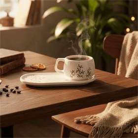 تصویر ماگ و زیر ماگی سرامیکی کد Ceramic mug and saucer code